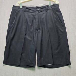 CSG Golf Shorts Men 34 Black Performance Flat Front Champs Sports Gear